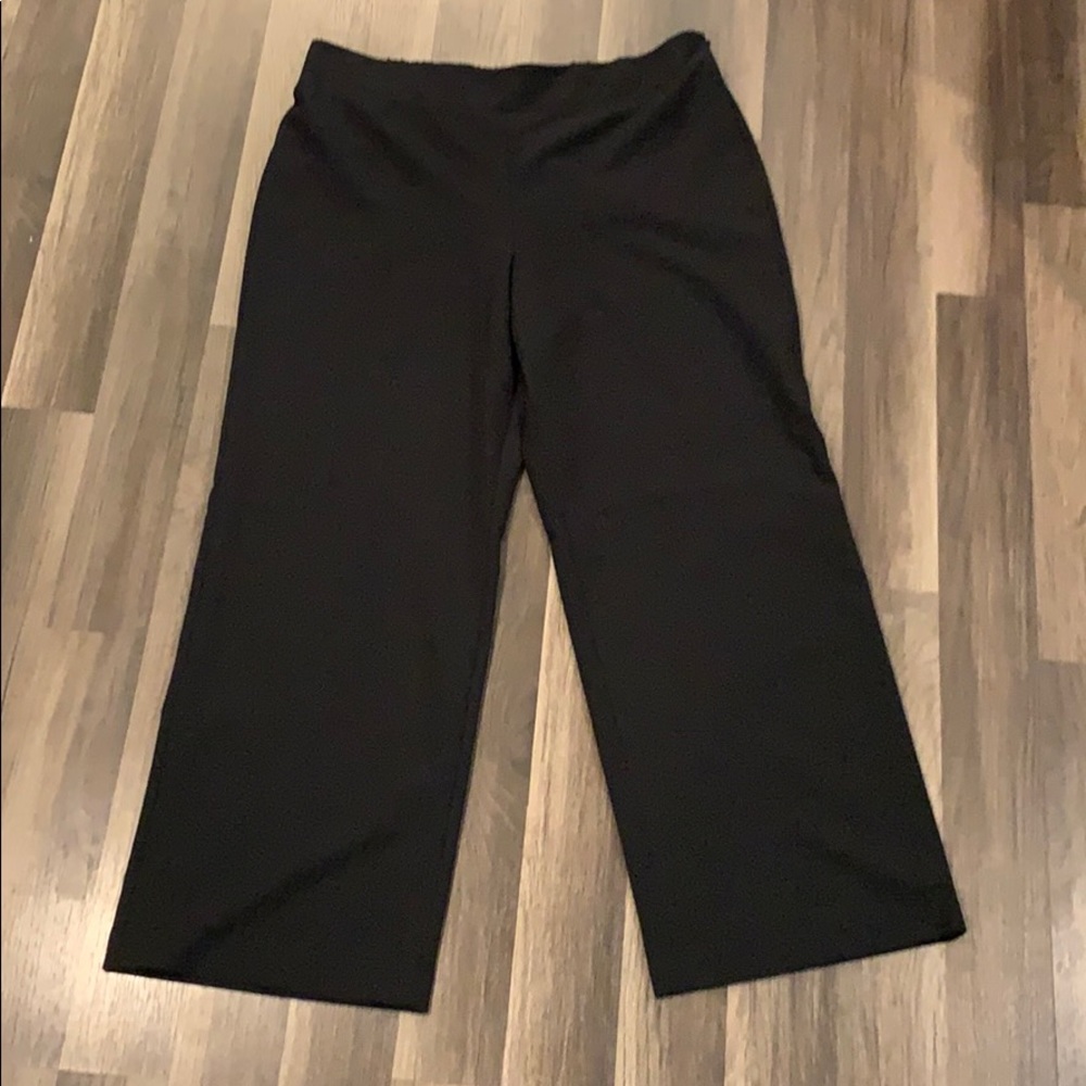Black wide leg dress pants